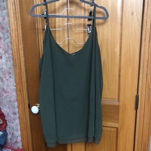 Torrid olive green tank top